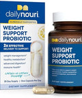 Dailynouri Weight Support Probiotic For Women & Men Supports Healthy Weight Management Metabolism Digestion & Gut Health 3 Clinically Studied Strains + Vegan Omega Oil 30Day Supply
