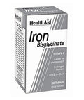 HealthAid Iron Bisglycinate - 30 Vegetarian Tablets