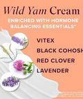 Smnutrition Wild Yam Cream For Hormone Balance 3450Mg Wild Yam For Herbal Menopause & Pms Support Enriched With Vitex Black Cohosh Lavender & More Estrogen & Progesterone Balancing Cream 4 Oz.
