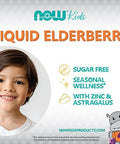 Now Supplements Liquid Elderberry For Kids With Zinc And Astragalus Immune Support 8Ounce Packaging May Vary