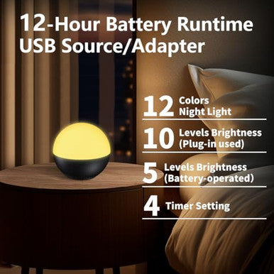 Bodyhush Portable Sound Machine White Noise Machine Night Light With 30 Relaxing Sleep Sounds 12 Color Night Lights Adjustable Brightness Rechargeable Mini Travel Sleep Machine For Baby Kid Adult