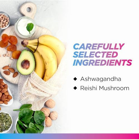 Livingood Daily Stress Support 12-In-1 Supplement With Ashwagandha Reishi Mushroom Vitamin B6 Adaptogenic Herbs & Magnesium Supports Mood & Calm Gluten Vegan 60 Vegetarian Capsules