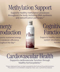 Rho Nutrition Liposomal Methylfolate 5-Mthf B12 Complex Ultra High Absorption Bioactive Liquid Methylated Folate & B12 Supports Methylation Energy Production Mood & Cellular Health