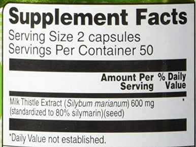Vitacost Milk Thistle Extract - Standardized - 600 Mg Per Serving - 200 Capsules