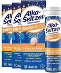 Alka-Seltzer Energy Boost: Caffeine & Guarana, B Vitamins, Supports Mental Alertness And Physical Energy, Daily Energy Supplement, Fizzy Tablets, Sugar-, Light Tropical Punch Flavor, 30Ct