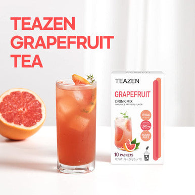 Teazen 4 Flavors 40 Sticks Variety Pack Kombucha Peach Mango Guava Mulled Wine (30 Sticks) & Grapefruit Tea Powdered Drink Mix (10 Sticks)