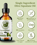 Bella Terra Oils - Organic Squalane Oil 4 Oz - Dive Into Organic Olive-Derived Ideal For Skin And Hair High In Vitamin E Promotes Supple & Radiant Skin