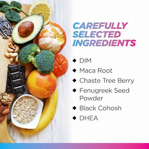 Livingood Daily WomenS Hormone Support Supplement Estrogen Balance With Fenugreek Black Cohosh Chasteberry Dim Natural Pms & Menopause Support Non Gmo Gluten Vegetarian Capsules 120 Ct