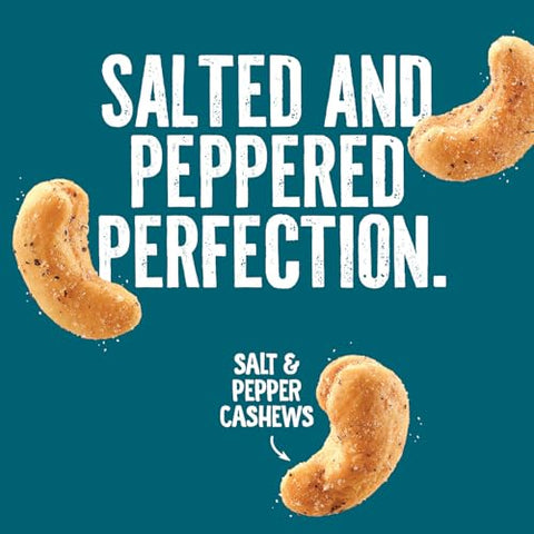 Emerald Nuts Salt and Pepper Seasoned Cashews (1Pack) 5 Oz Resealable Bag Kosher Certified NonGMO Contains No Artificial Preservatives Flavors or Synthetic Colors