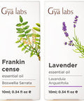 Gya Labs Frankincense Oil For Skin & Lavender Essential Oil For Diffuser Set - Aromatherapy Grade Essential Oils Set - 2X0.34 Fl Oz - Gya Labs