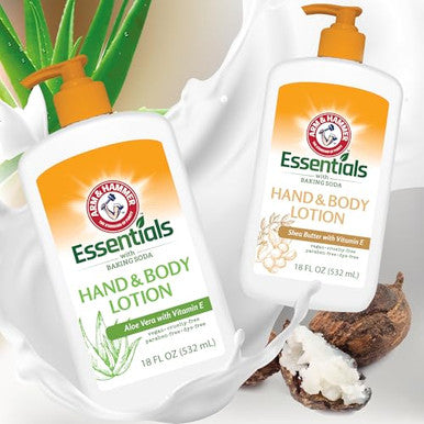 Arm And Hammer Essentials Hand & Body Lotion For Women And Men With Vitamin E 18Oz Shea Butter Moisturizing Lotion For Dry Skin Softness And Hydration