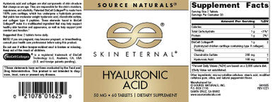 Source s Skin Eternal Hyaluronic , 50mg - 60 Tablets