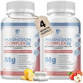 Lukaree Magnesium Complex Supplement 500Mg Magnesium Glycinate Malate Taurate Citrate Complex & Herbal Extracts High Absorption Chelated 120 Vegan Nongmo Capsules For Rest Energy Mood