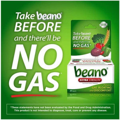 Beano Extra Strength Gas Prevention & Digestive Enzyme Supplement 30 Count (Pack Of 5)