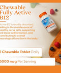 Doctor'S Best Chewable Fully Active Methyl B12 Methylcobalamin Energy Memory & Mood Support Nongmo Gluten Soy Vegan 60 Tablets