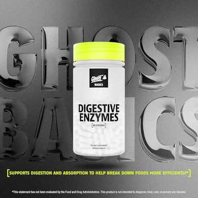 Ghost Basics Digestive Enzymes Supplement For Men & Women Multienzymes Probiotics & Prebiotics For Supporting Digestion & Gut Health Vegan Friendly 90 Veggie Capsules
