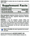 Natures Bounty Zinc 50mg 400 Caplets