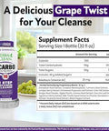 Herbal Clean Qcarbo16 Sameday Detox Cleanse Drink (16 Fl Oz) Grape Flavor Full Body Cleanse Detox Drink For Moderate Toxin Level Vitamin B2 And Vitamin B12 For Men & Women