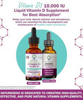 Naturegenx Vitamin D3 Liquid Drops Immune Support & Bone Strength For Adults Vegan Non-Gmo Gluten-Free 30Ml (1-Month Supply)