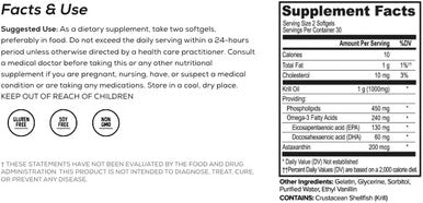 Onnit Antarctic Krill Oil - 1000mg Per Serving - No Fishy Smell or Taste - Packed with Omega-3s EPA DHA Astaxanthin & Phospholipids - Supports Healthy Joints Brain Heart and Blood Pressure