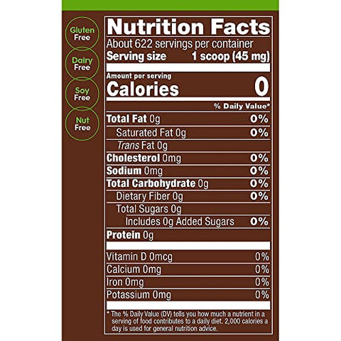 Organic Stevia Powder a" Sweetness from Nature with Zero Calories & Zero Sugar (1 oz./622 Servings)