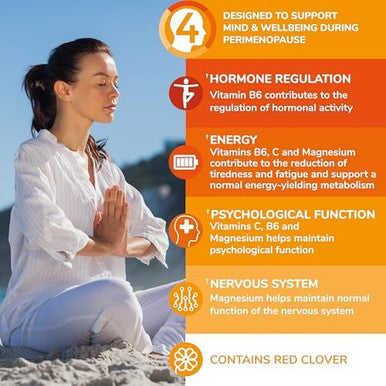 Health & Her Perimenopause Mind+ Cognitive Function Support For Early Stage Of Menopause Mental Energy Supplements For Women With Vitamins Gluten Nongmo Vegan (30 Ct 1 Month)