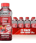 SueroX Sugar Free Electrolyte Drink, Berry Blast, 21.3 Fl Oz, 12 Pack | Sports Drink with 8 Ions, Zero Sugar, Zero Calories, Hydration & Recovery