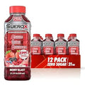 SueroX Sugar Free Electrolyte Drink, Berry Blast, 21.3 Fl Oz, 12 Pack | Sports Drink with 8 Ions, Zero Sugar, Zero Calories, Hydration & Recovery