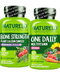 Naturelo One Daily Multivitamin For Women - 120 Capsules And Calcium Supplement 120 Vegetarian Capsules Bundle