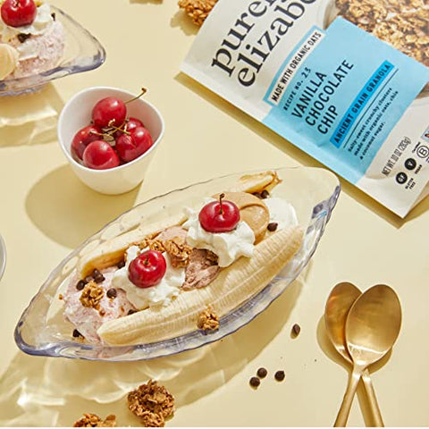 purely elizabeth Vanilla Chocolate Chip, Ancient Grain Granola, Gluten-Free, Non-GMO (6 Ct, 72oz Bulk)