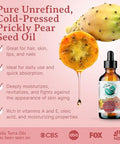 Bella Terra Oils - Prickly Pear Oil 4 Oz - Extracted From Cactus Pear Enriched With Omega-6 Vitamin K Experience The Opulence Of Nature