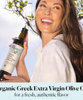 Sky Organics - Organic Extra Virgin Olive Oil, 16.9 fl oz - Cold Pressed & Unfiltered - Bright, Fresh, Authentic Flavor - Sourced from Farmers in Greece - 100% Pure - Kosher - Natural, Vegan, & Soy Free