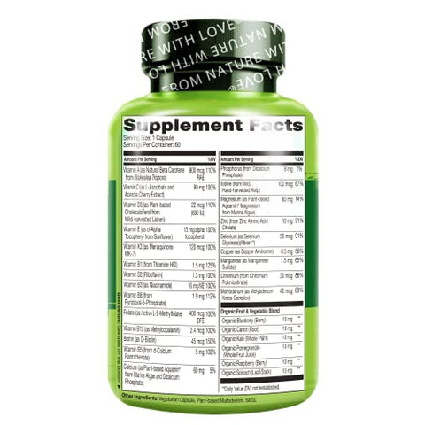 Naturelo One Daily Multivitamin For Women 50 (Iron Free) 60 Count And Collagen Peptide Powder 45 Servings