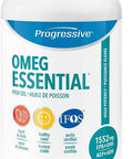 Progressive OmegEssential Adult Fish Oil Supplement - 1000 mg EPA + 550 mg DHA for Adults, 120 Softgels | All natural, cold water, wild caught