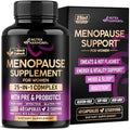 Nutraharmony Menopause Supplements For Women - Dong Quai Black Cohosh Pre & Probiotics - Sweats & Hot Flashes Relief - Digestion Sleep & Mood Support - 25-In-1 Perimenopause Complex - Made In Usa 60 Capsules