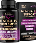Nutraharmony Menopause Supplements For Women - Dong Quai Black Cohosh Pre & Probiotics - Sweats & Hot Flashes Relief - Digestion Sleep & Mood Support - 25-In-1 Perimenopause Complex - Made In Usa 60 Capsules