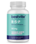 BESTVITE Riboflavin-5-Phosphate 50mg 120 Vegetarian Capsules No Stearates Vegan Non GMO Gluten Free Bioactive Form of Vitamin B2