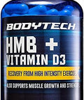 Bodytech Hmb + Vitamin D3 Supports Muscle Growth Strength & Recovery (120 Vegetable Capsules)