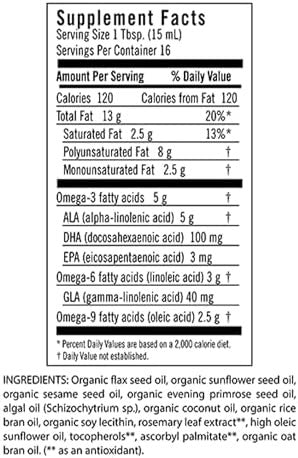 Udo'S Triple Omega 369 Dha Oil Blend 8.5 Oz Nongmo & Gluten