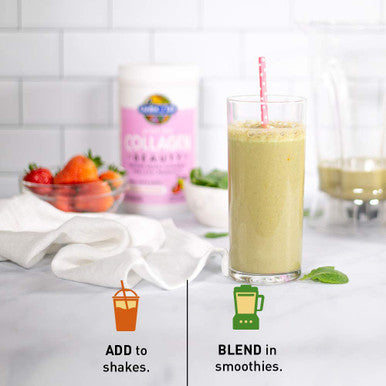 Garden of Life Grass Fed Collagen Beauty - Strawberry Lemonade 20 Servings - Collagen Peptides Powder For Women Men Hair Skin Nails Collagen Protein Hydrolyzed Supplements