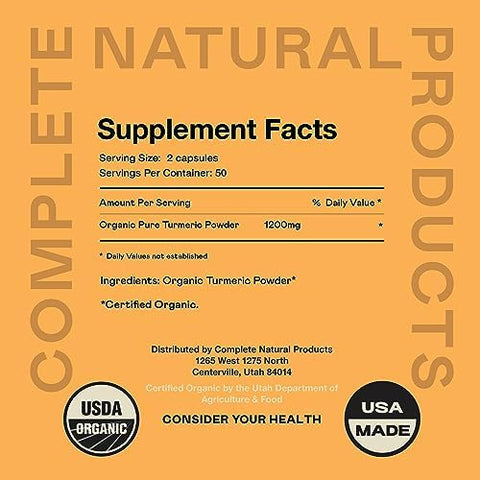 Complete Natural Products Beet Root 100 Capsules & Turmeric 100 Capsules Bundle