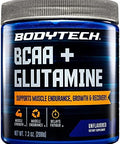 Bodytech Bcaa + Glutamine Powder Supports Muscle Recovery Strength & Endurance Unflavored For Versatile Use (7.3 Oz 30 Servings)