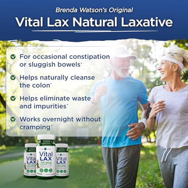 Vital Planet - Vital Lax Natural Laxative Cleanse Supplement For Occasional Constipation With Magnesium Hydroxide Slippery Elm Aloe And Triphala To Support Bowel Regularity 60 Capsules