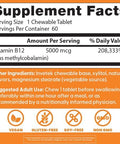 DoctorS Best Chewable Vitamin B12 Methylcobalamin For Men and Women Vitamin B 12 5000 Mcg Vit B12 Supplement Vegan Gluten Non Gmo Fully Active Mixed Berries Flavor 60 Tablets