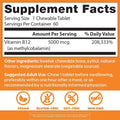 DoctorS Best Chewable Vitamin B12 Methylcobalamin For Men and Women Vitamin B 12 5000 Mcg Vit B12 Supplement Vegan Gluten Non Gmo Fully Active Mixed Berries Flavor 60 Tablets