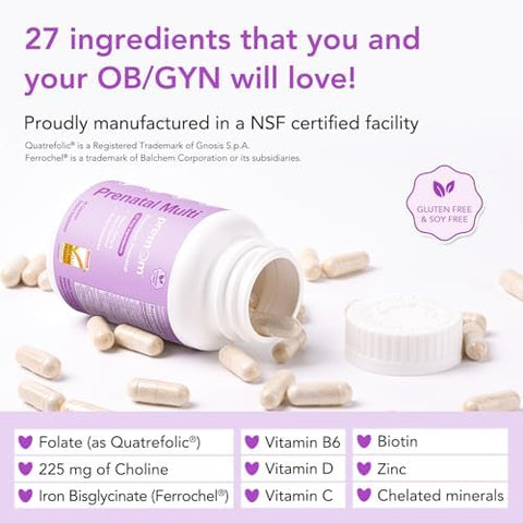 Premom Male Sperm Fortify Capsules Male Fertility Supplements For Men Prenatal Vitamins For Women Bundle " Conception For Her Multivitamin " 120 Count
