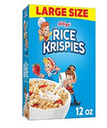 Kellogg's Rice Krispies Cold Breakfast Cereal, 8 Vitamins and Minerals, Rice Krispies Treats, Large Size, Original, 12Oz Box (1 Box)