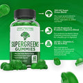 Supergreen & Magnesium Gummies - Magnesium Helps Muscles Recover, Delicious Supergreens With Spinach, Broccoli, Beetroot, Green Tea, & Acai For Immunity Support- 60 Gummies