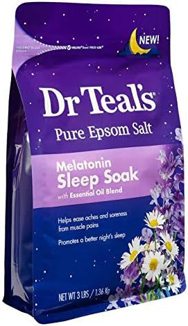 Dr Teal'S Salt Bath Variety Set (2 Pack 3Lbs Ea.) Relax & Relief Eucalyptus & Spearmint Melatonin Sleep Soak Essential Oils Blended With Pure Epsom Salt & Melatonin Promotes Better Sleep