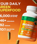Gya Labs Moringa Capsules - 300 Capsules - Pure Moringa Powder For Energy Skin Immune & Gut Health - Green Superfood From Moringa Leaf Powder - Non-Gmo Additive-Free